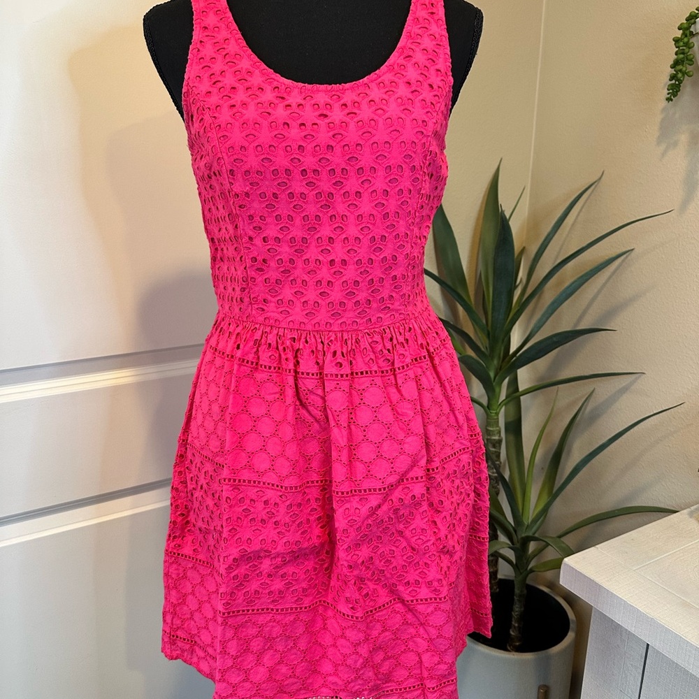 Vibrant Pink Sleeveless Dress